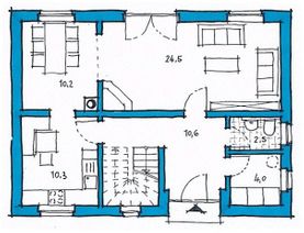 Klee Haus | Architektenentwürfe - Classic Haus 116-1 Grundriss 1