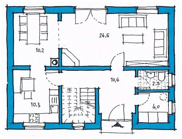 Klee Haus | Architektenentwürfe - Classic Haus 116-1 Grundriss 1