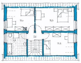 Klee Haus | Architektenentwürfe - Classic Haus 116-2 Grundriss 