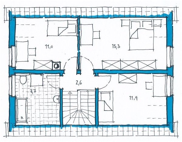 Klee Haus | Architektenentwürfe - Classic Haus 116-2 Grundriss 