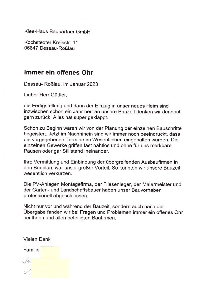 Referenzschreiben Möller