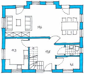 Klee Haus | Architektenentwürfe - Classic Haus 136-1 Grundriss